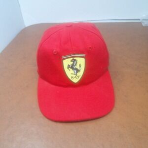 Ferrari Red Baseball Cap Scuderia SF Logo Adjustable Men